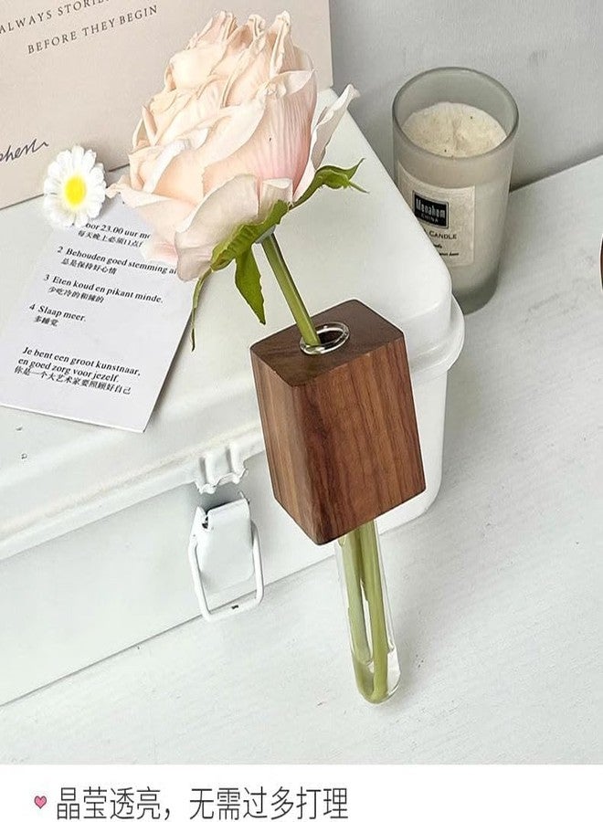 Perfect Pricee Mini Refrigerator Vase Magnets | Wooden & Tube Mini Flower Planter Fridge Magnets | Stylish, Durable, Home | Small Magnetic Vases for Fresh, Dried & Hydroponic Plants (Multicolor,) P-2 - Image 4